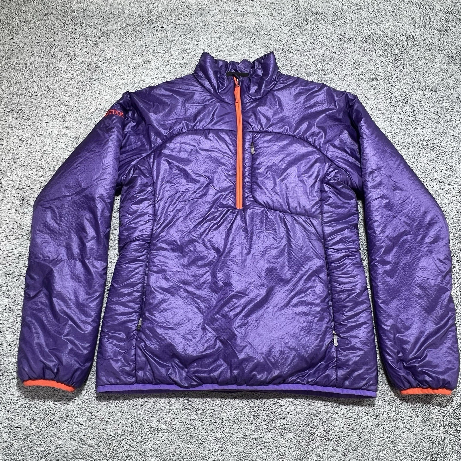 MARMOT Dena 1/2 Zip Puffer Pullover Jacket Coat Size Womens MED Purple Ora #CC8R