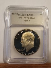 1976 S Type 2 Eisenhower Dollar ICG PR 70 DCAM