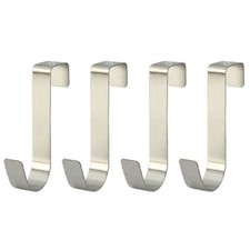 Over the Door Hooks 4Pcs Stainless Steel S Hooks Multi-functional Door Back Hook
