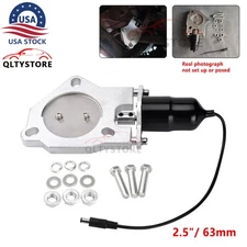 2.5''/63mm Electric Exhaust Butterfly Valve Kit Butterfly Valve Stainless Header