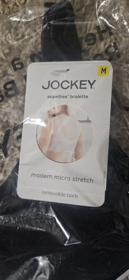 Jockey Women's Modern Micro Stretch Seamfree Bralette Black Medium - Image 3 of 3