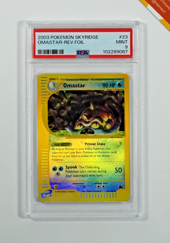 Pokemon PSA 9 Omastar #23 Skyridge English Reverse Holo
