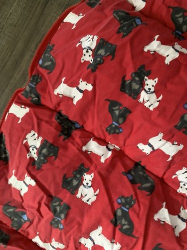 Lands End Red Royal Scottie Westie Dog Plaid Kids Camp Kids Sleeping Bag 60”x26” - Afbeelding 11 van 14