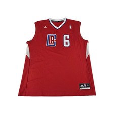 DeAndre Jordan Adidas Los Angeles Jersey Size XL Mens Clippers NBA #6 Alt Red