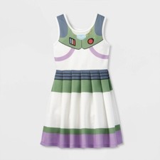 Disney Toy Story Buzz Lightyear Halloween Costume Space Dress Girl  s L 10-12 NWT