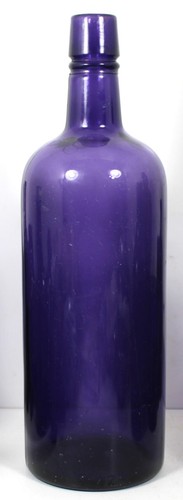 um 1910 LILA-AMETHYST WHISKEY QUART FLASCHE OHNE PRÄGUNG