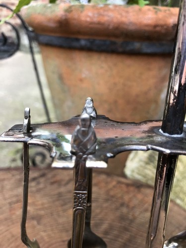 Antique Edwardian Barker Bros Apostle spoon rack holder cross handle church - Picture 9 of 15