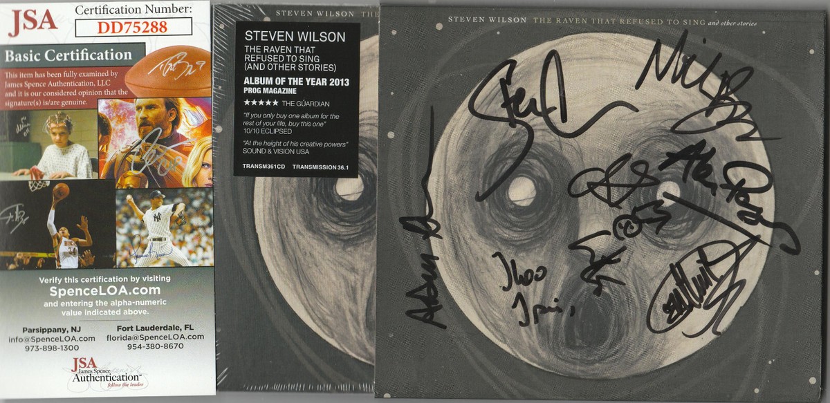 SIGNED STEVEN WILSON & BAND RAVEN REFUSED TO SING CD ENTIRE BAND