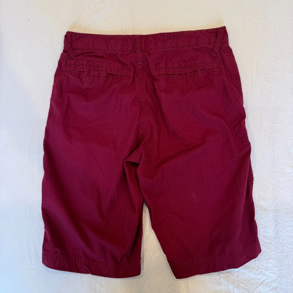 AMERICAN RAG 9" STRETCH-COTTON SLIM FIT SHORTS CHINO RED MAROON BURGUNDY Size 30 - Image 3 of 3