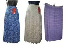 Long Skirt Knit 40 42 ITA Vintage Original 70s Blue Beige Violet
