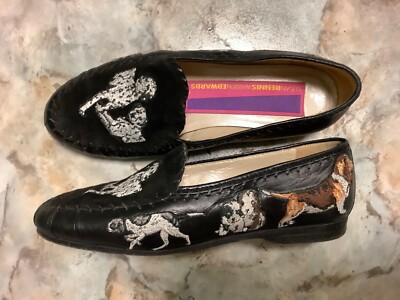Vintage 80s RARE - Susan Bennis Warren Edwards Black and White Tassel Loafers 80s - Susan Bennis - Warren Edwards - Loafer - Men main image 4