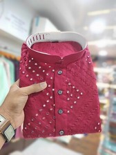 Party Designer Soft Cotton Kurta Pajama Set Wedding Classic Wear