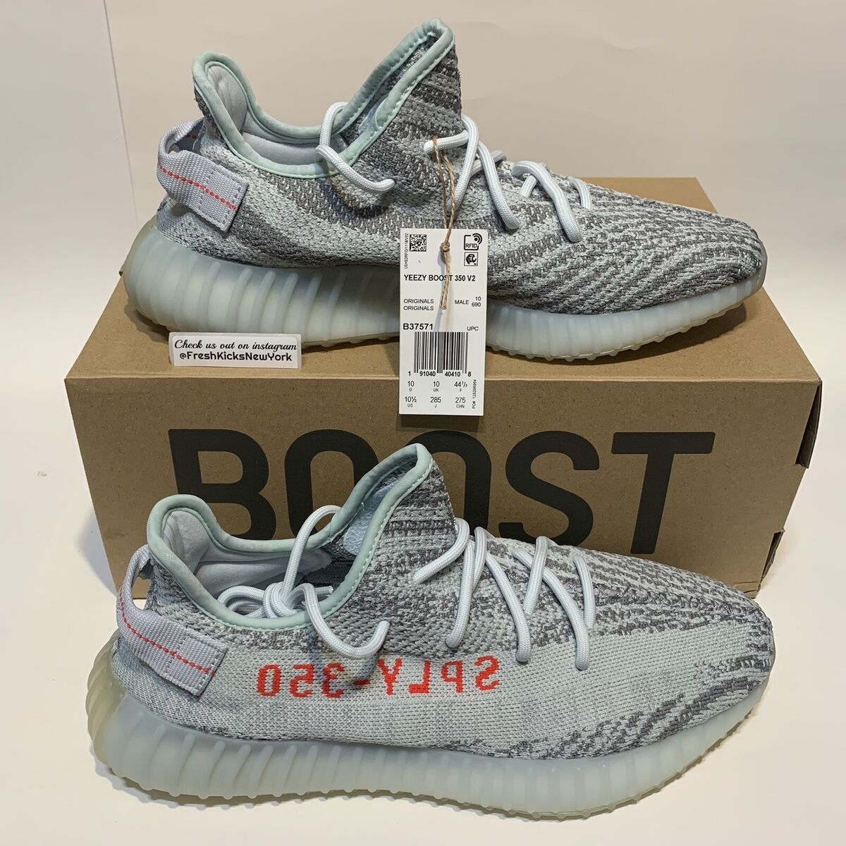 Adidas Yeezy Boost 350 V2 Blue Tint Men Size 10.5 (EU 44 2/3 Adidas Yeezy Boost 350 V2 Blue Tint Men Size 10.5 (EU 44 2/3