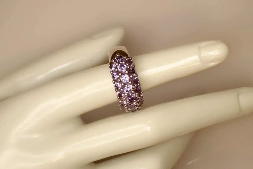 Thomas Sabo Vintage Ring Bandring silber Pavé lila TR1471, Gr. 56 - Bild 4 von 4