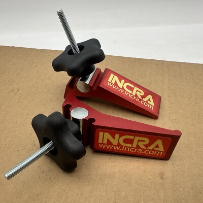 Lot Of 2 Incra Miter Express Miter Gauge Clamp Screw Down Holder Very Nice Shape