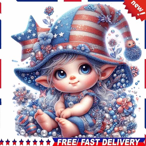 5D DIY Full Round Drill Diamond Painting US Flag Star Home Decor Kit ...