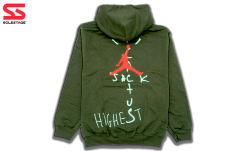 Travis Scott Jordan Cactus Jack Highest Hoodie Olive (83665-156) Mens Size S-2XL - Picture 1 of 2