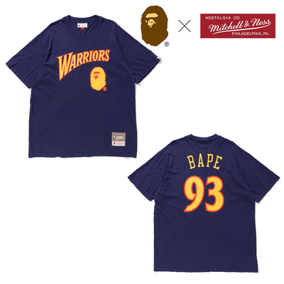 bape mitchell and ness warriors