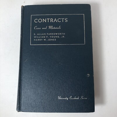 Contracts Cases And Materials 2nd Edition University Casebook 1973 HC Vintage G4