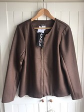 Kim & Co Croco Pleather Jacket - Cappuccino- Size Large ( Bnwt )