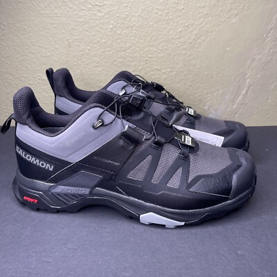 Salomon X Ultra 4 GTX Low Mens Size 11 2E Wide Black Gray Hiking Trail Shoes New