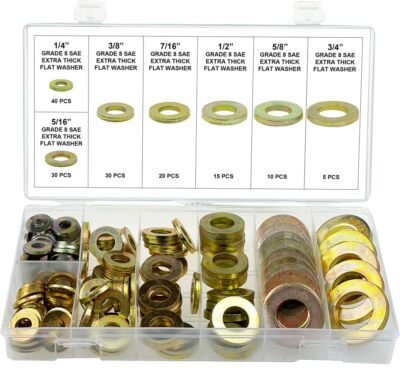 32850 - SAE Pattern Grade 8 Hardened Extra Thick Flat Washer Assortment Pack ...