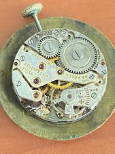 VINTAGE 19.38MM JOSEPH AXLER CO. WRIST WATCH MOVEMENT, NOT RUNNING, BAD STAFF