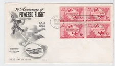 TurtlesTradingPost- 50th Anniversary of Powered Flight 1953 #C49 FDC- Fleetwood