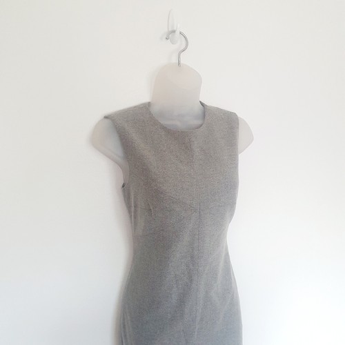 Diane Von Furstenburg Dress Wool UK 8 DVF Laine Shift Grey Split Occasion Wear - Picture 3 of 13