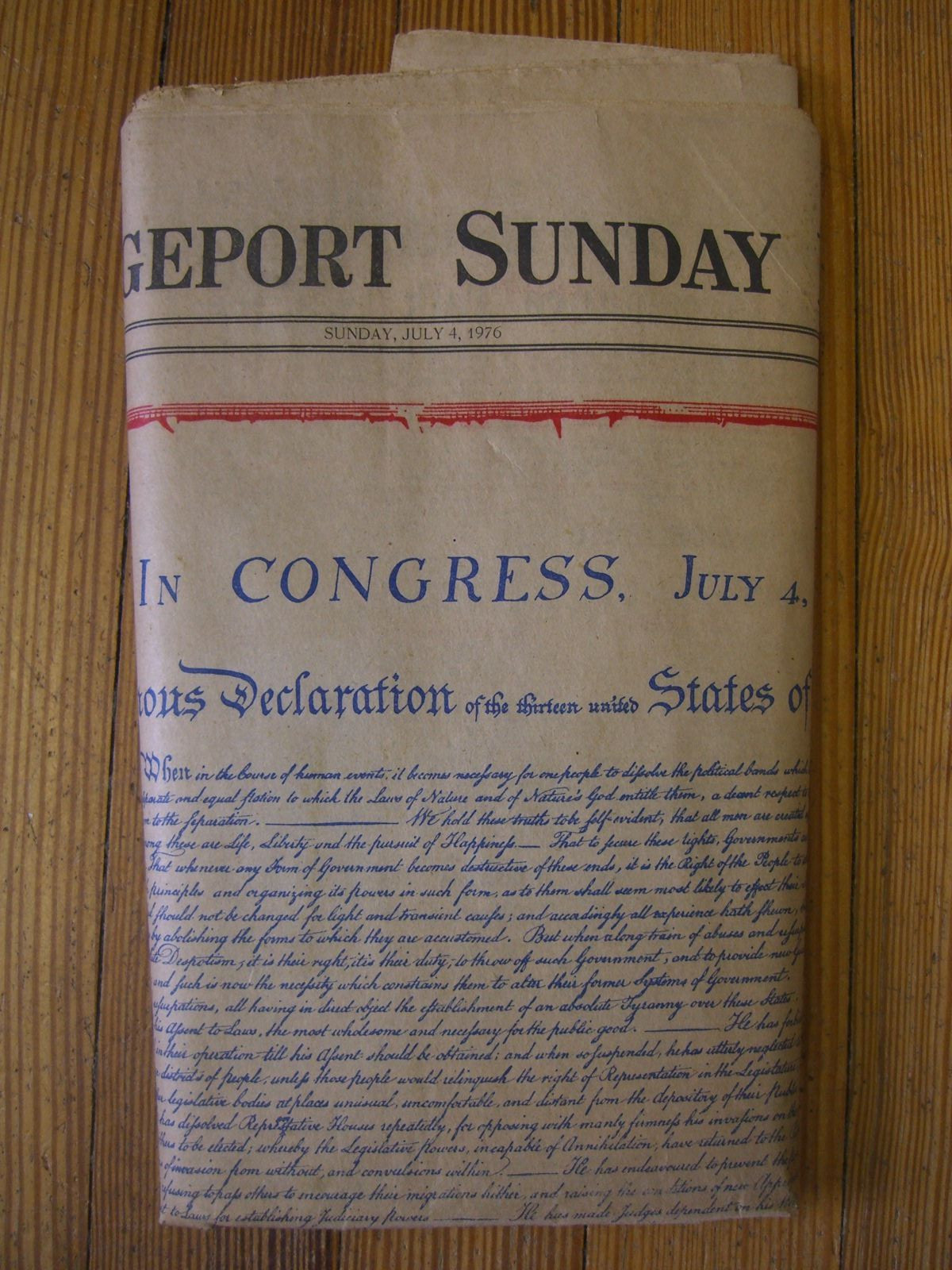 1976 July 4 The Bridgeport Post Original Newspaper America Celebrates