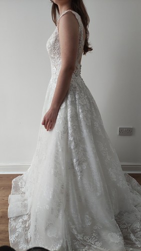 Martin Thornburg for Mon Cheri 218219 Sofia Open Back Bridal Wedding Dress |UK10 - Picture 2 of 18