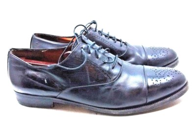 Salvatore Ferragamo Italy Men's Black Leather Oxford Cap Toe