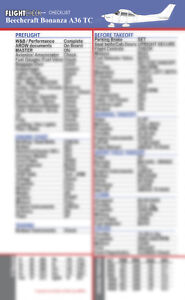 Bonanza A36 Performance Charts