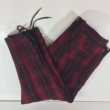 Vintage 1940s Mens Woolrich Mackinaw Red Black Plaid Pants Hunting Wool Size 46