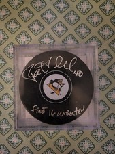 Patrick Lalime Signed Puck Inscribed 
