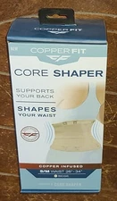 COPPER FIT S/M Waist 26" to 34" Beige Copper Infused Core Shaper