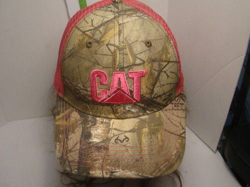 CAT Pink and Camo Snapback Trucker's Hat