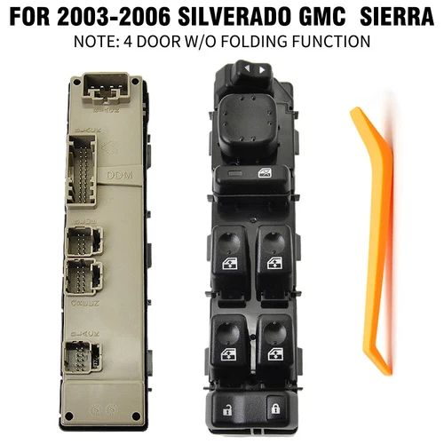 Interruttore comando alzacristalli porta guida anteriore per GMC Sierra 2003-2007 15883323 - Foto 7 di 10