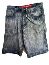 Men  s urban wear hip-hop baggy denim Shorts Faded Denim Sz 40