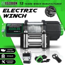 Stegodon Electric Winch 4500lbs 12v Steel Cable Tow Truck Atv Utv Offroad Boat