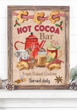 Heiße Schokoladentafel Weihnachten Druck Bild Schild A4 UNGERAHMT Plätzchen Lebkuchen 2