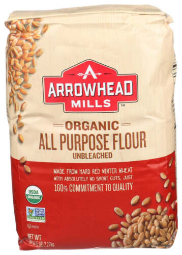 Arrowhead Mills  Organic Unbleached All-Purpose Flour   5 Lb - Afbeelding 1 van 3