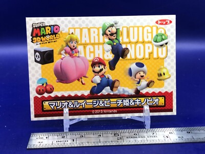 Mario Luigi Peach Toad 2013 Super Mario 3D World Card Top Nintendo