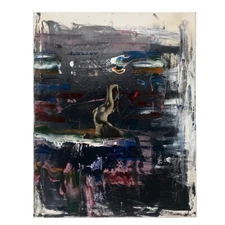 Hand Painted Abstract Oil Painting on Canvas, Modern Wall Art Decor Hanging