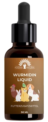 ADEMA NATURAL® ®ADEMA Natural WURMIDIN Liquid Wurmmittel Wurmkur Tropfen Geflügel Hunde Katzen