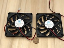 2 Piece 8010s Gdstime 24V 2pin 80x80x10mm DC Cooling Fan large brushless