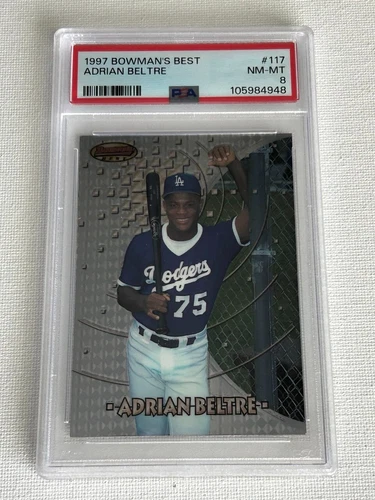 1997 Bowman's Best #117 ADRIAN BELTRE Rookie (RC) Dodgers PSA 8