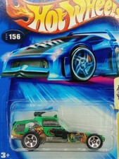 Hot Wheels 2004 Scrapheads Series #156 Enforcer Green w/ Unpainted Base 5SPs