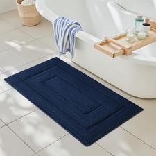 GRANNY SAYS Blue Bathroom Runner Rug 24" x 48", Soft Microfiber Bath Mat  No...