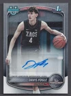 2025-26 Bowman Davis Fogle Auto BPA-DF Chrome Prospect Autograph Gonzaga Zags